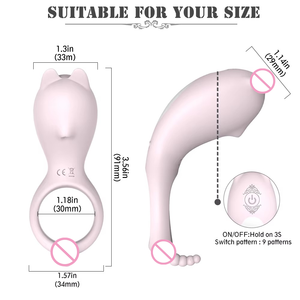 Anneau de pénis vibrant en silicone rechargeable pour couples, série Ass Dream rose, pour une vie sexuelle plus intense. - Product Image 2