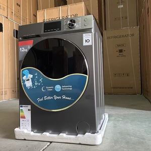 25kg Stack Kit phía trước tải máy giặt tự động công suất lớn 12kg máy giặt với 13kg Máy sấy màu đen 220V 50Hz - Product Image 2