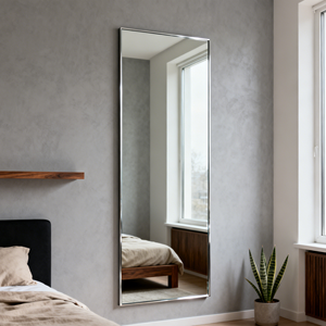 Specchio Moderno a Figura Intera con Elegante Cornice in Alluminio Senza Bordi <span class=keywords><strong>per</strong></span> Arredamento <span class=keywords><strong>Soggiorno</strong></span> e Uso su Porta - Product Image 3