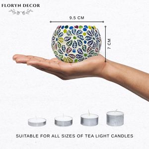 Handcrafted Multi Flower Mosaic Glass Jar Soy Wax Scented <b>Candle</b> Premium Home Fragrance <b>Candle</b> for Festive Decor <b>Gifts</b> Wholesale - Product Image 4