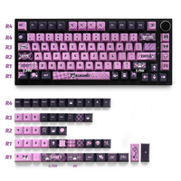 Customized Cartoon Keycaps Pbt 129 Keys Dye-Sub Cherry Profile Keycap for 61/87/104/108 Mx Switch Mechanical Keyboard
