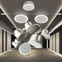 Système de cinéma maison intelligent sans fil WIFI avec haut-parleurs TV 5.1 canaux, mini-système avec 6 haut-parleurs en métal à montage au plafond