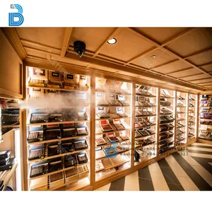 Customized Smoke Shop Interior Design Decoration Showcase Retail Glass Display Cases Smoke Shop Display Cabinet