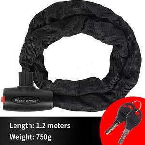 Candado antirrobo <span class=keywords><strong>para</strong></span> cadenas de <span class=keywords><strong>bicicleta</strong></span>, cerradura de seguridad con 2 llaves de acero de aleación <span class=keywords><strong>reforzada</strong></span>, <span class=keywords><strong>para</strong></span> ciclismo y motocicleta - Product Image 6