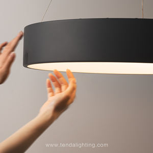 आधुनिक सरल एल्यूमीनियम + प्लास्टिक स्ड लाइट 60w निलंबित गोल आकार वाली छत प्रकाश - Product Image 3