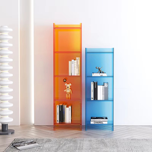 Customizable Designed <b>Plastic</b> Standing Storage Shelf Office Sets Kid Bookcase Acrylic Bookshelf - Product Image 5