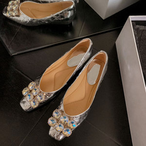 XINZI pioggia Logo <span class=keywords><strong>scarpe</strong></span> da Ballerina in pelle personalizzate <span class=keywords><strong>con</strong></span> punta quadrata Mary Janes <span class=keywords><strong>tacco</strong></span> basso 1.5cm <span class=keywords><strong>scarpe</strong></span> da ballo donna <span class=keywords><strong>tacco</strong></span> <span class=keywords><strong>con</strong></span> cristallo - Product Image 3