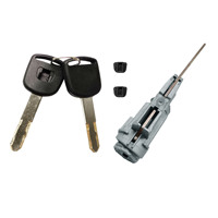 Serrure de clé de voiture WILONGDA pour CRV ancienne, cylindre de serrure de contact avec deux clés en alliage de zinc, référence OE 06351-TE0-A11