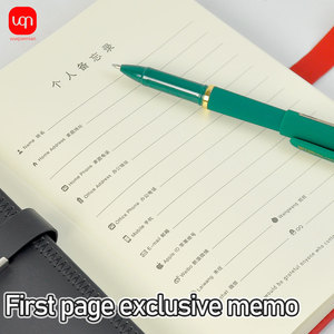 Logotipo personalizado A5 PU Tapa dura cuaderno botón diseño línea Horizontal Diario Negocio personalización - Product Image 5
