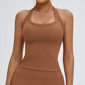 Débardeur de sport sans dos à bretelles en Y, coloré, respirant et léger, imprimé, pour <span class=keywords><strong>femme</strong></span>, avec logo frontal, pour le yoga, la gym et le fitness, style <span class=keywords><strong>Rasta</strong></span> - Product Image 2