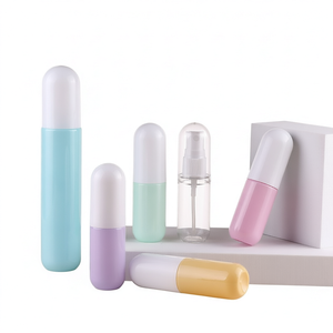 30/50/100ml Colorful PET Round Matte Color <b>Pill</b> Capsule Shaped <b>Remover</b> Pillow Umbrella Cosmetic Spray Pump Bottles - Product Image 1
