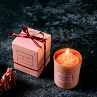 Meistverkaufte Handgemachte 3D-Pfingstrosen-Duftkerze in Geschenkbox Festliches Präsent Heim-Aroma Dekoratives Ornament