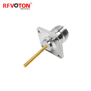 Suministro de fábrica <span class=keywords><strong>N</strong></span> Brida hembra 4 orificios <span class=keywords><strong>N</strong></span> Jack Tornillo Enchufe Longitud del panel 25cm Rf Conector coaxial Convertidor en stock ROHS - Product Image 3
