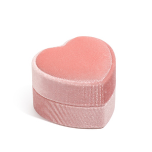 Custom Logo Mini <strong>Jewelry</strong> Organizer Storage <strong>Box</strong> White Pink Velvet <strong>Heart</strong> <strong>Shape</strong> Floral Pattern Fashion Packaging for Rings - Product Image 5
