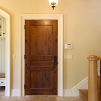 Porte coupe-feu en bois avec placage naturel et peinture PU, design personnalisé certifié