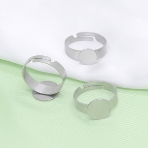 Stainless Steel Flat Round <b>Ring</b> Base Tray For <b>Ring</b> Making Unisex Jewelry Findings XYH84 - Product Image 4