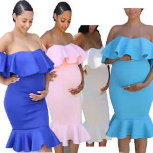 बंद कंधे फोटो शूट के लिए मातृत्व कपड़े मातृत्व फोटोग्राफी सहारा कपड़े गर्भवती महिलाओं के कपड़े के लिए गर्भावस्था कपड़े