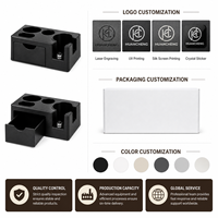 Support de tamping en plastique ABS personnalisé avec logo HC et boîte de retrait des résidus, universel 51-58mm, outil durable et réutilisable pour barista et café