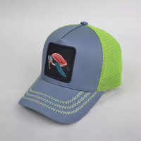 Gorra Trucker de 5 Paneles de Alta Calidad con Bordado de Anime, Gorras de Béisbol con Diseño de Animales y Dibujos Animados, Gorras Trucker de Malla