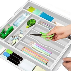 Organizador de cajones de bambú Royal Craft Wood, se extiende de 13 a 19.6 pulgadas para almacenamiento en la cocina - Product Image 5