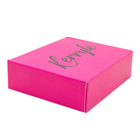 Benutzer definierte rosa Wellpappe Karton Versand kartons Bekleidung Verpackung mit Logo, Dessous Unterwäsche Box für Kleid Stoff Mailer Geschenk box