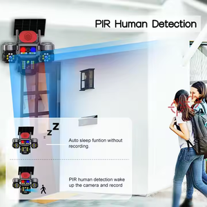 Ngoài trời An Ninh Dome Camera 1080p năng lượng mặt trời-Powered mạng Máy ảnh 4G ba ống kính phát hiện chuyển động - Product Image 5