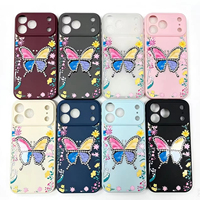 Coque de téléphone papillon diamant pour iPhone 18 17 16 15 14 13 12 11 – Étui arrière en TPU pour iPhone, style féminin
