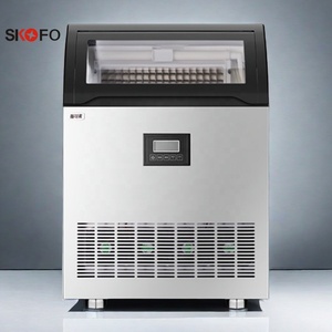 Mesin Pembuat Es Komersial Stainless Steel di Bawah Meja, Berdiri Sendiri, 220V, Otomatis, dengan Fitur Pembersihan Otomatis - Product Image 2