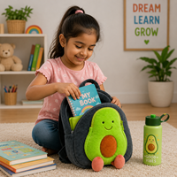 Sac à dos mignon pour enfants, sac de maternelle fantaisie en peluche avec bretelles réglables