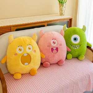 yanxiannv cpc drop shopping odm oem wholesale custom cartoon stuffed plush toy Cute expression monster pillow