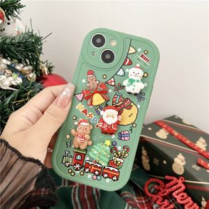 Obiettivo della fotocamera <span class=keywords><strong>tema</strong></span> natale coppia cassa del telefono per iphone 15 plus promax, per iphone 15 cartone animato caso - Product Image 2