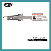 Herramienta LISHI HU101 2 en 1 de Acero Inoxidable para Abrir y Decodificar Cerraduras de Automóviles, para Cerrajeros Profesionales