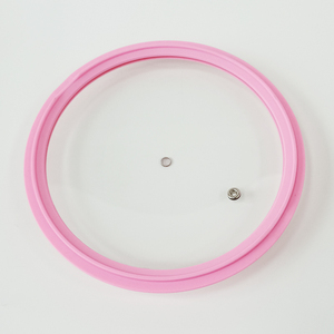 Couvercle en verre trempé de couvercle en verre de jante de silicone de couleur <span class=keywords><strong>rose</strong></span> pour des casseroles de casseroles - Product Image 3