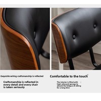 Chaise de bureau ergonomique réglable en hauteur, pivotante, base à cinq branches, structure en acier, design minimaliste moderne, pour bureau, maison, étude, longue durée d'utilisation