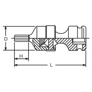 KOKEN - 13430M-6 Zócalo de impacto articulado hexagonal de 3/8 ''-EAN 4991644323029 TOMAS DE IMPACTO Y ACCESORIOS - Product Image 2