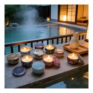 Decorative Soy Wax Candle Containers <b>Empty</b> Vessels with Lids for Private Label Wax Filling Display Program Retail Scented - Product Image 6