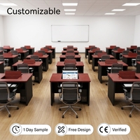 Bureau d'ordinateur rabattable robuste, personnalisé OEM/ODM, gain de place, direct usine, certifié ISO, pour bibliothèque, salle multimédia, étudiants