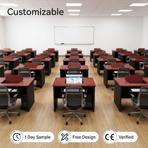ISO Factory Heavy Duty OEM ODM Customized <strong>Space</strong> <strong>Saving</strong> Factory Direct Flip Top <strong>Computer</strong> <strong>Desk</strong> for Library Media Room Students - Product Image 1