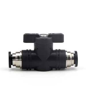 Válvula de bola de plástico con conexión de abrazadera de 1/4 pulg. y sello NBR para gas a temperatura normal - Product Image 2