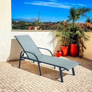 كرسي استلقاء خارجي من الألومنيوم قابل للتعديل بخمس وضعيات للحدائق والشواطئ والفنادق - Product Image 5
