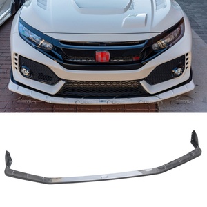 M Style Auto Carbon Fiber Chin Spoiler Wing <b>Splitter</b> Front Bumper Lip for Honda Civic FK8 Type R 2016+ - Product Image 3
