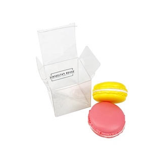 Caja Plegable Cuadrada de Plástico PET Transparente de Grado Alimenticio con Impresión Personalizada para Empacar Postres, Macarons y Galletas - Product Image 5