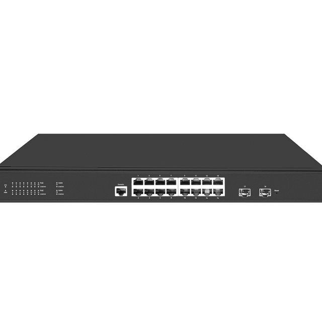 OEM/ODM SR-S25G3218F QoS Managed SFP Switch 16*2.5G+2*10G L3 SNMP Stackable 120Gbps VLAN Support 3-Year Warranty