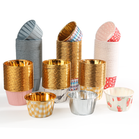 Usine source, vente en gros, PET, 50 pièces, moules à muffins jetables, moules à cupcakes, moules à cupcakes en aluminium, supports à pudding