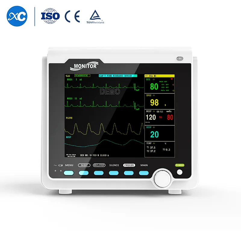 Animal Instrument Vital Signs Ambulatory Blood Pressure Monitor Lcd Digital large Screen multiparameter Etco2 Veterinary Monitor