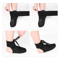 Orthèse de nuit réglable en néoprène avec semelle en caoutchouc pour pied tombant, attelle de cheville pour soulagement de la douleur de la fasciite plantaire et rééducation