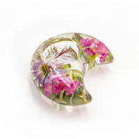 Artisanat en résine fait main en usine, module en résine transparente avec fleurs réelles, porte-bougie DIY