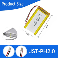 103665 Batterie au lithium polymère 3.7V 3000mAh haute capacité, énergie 11.1Wh pour appareils haute puissance 103665 103450 755060 655063