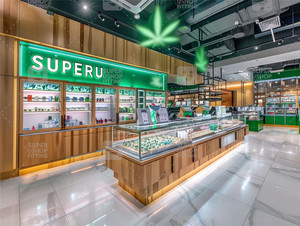 Özel Wape cam Vitrine tütün dispanser vitrin ahşap puro dükkanı malzemeleri dekorasyon duman mağaza tezgahı vitrin - Product Image 2