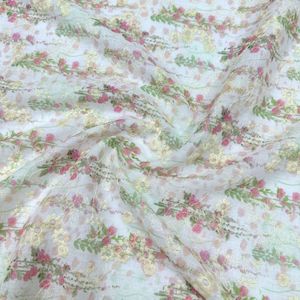 Tissu en dentelle 100 % coton style Cottagecore vintage, broderie fleurs marguerites, tulle Mori Girl pour vêtements - Vente en gros - Product Image 5